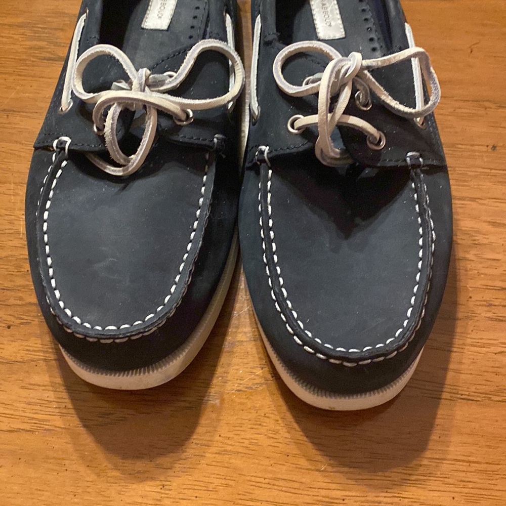 Joseph Abboud. Boat shoes. Navy blue and white. Size 11. - Picture 3 of 9